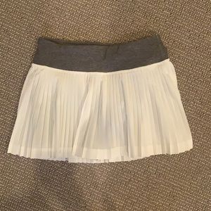 Lululemon White Pleated Skirt